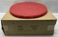 Case of 5 3M 14" Red Buffer Pads - NEW