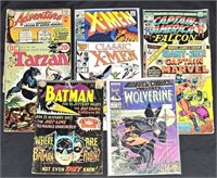 8 Comic Books - Tarzan, Wolverine, X-Men +