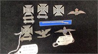 Lot of 8 WWII era U.S. & British military pins