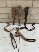 Antique Brace & Bit, Pipe Wrenches ++