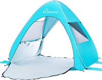 WolfWise UPF 50+ Easy Pop Up Beach Tent Blue Med