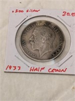 1933 Great Britain Half Crown Silver
