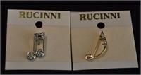 2 Rucinni Musical Note Fashion Brooch Pins
