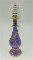 Egyptian Style Purple Perfume Bottle w/ Stopper