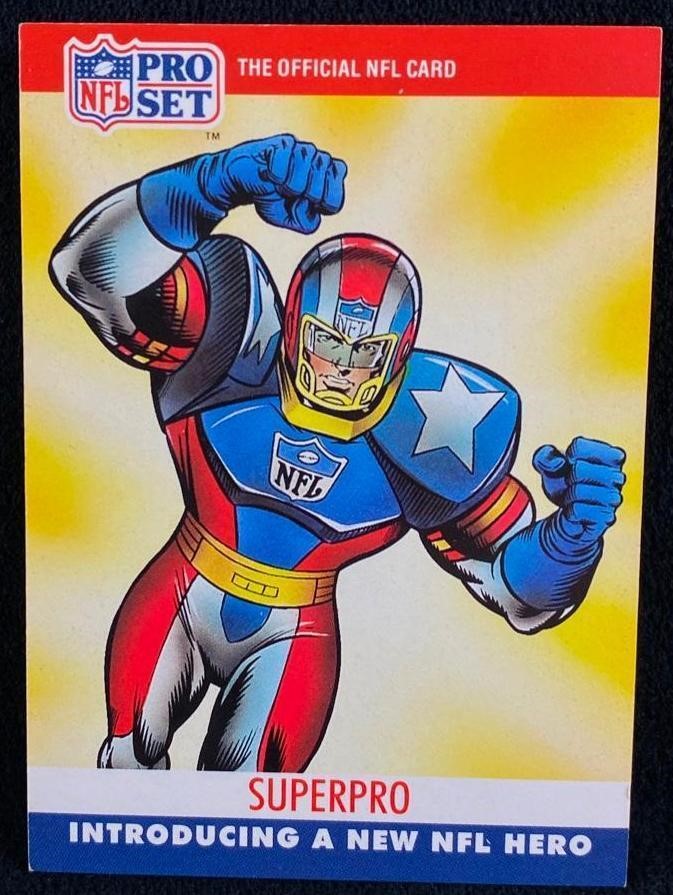 1990 NFL Superpro Hero Card