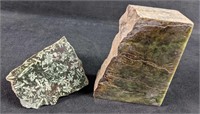 Green Marble And Chinese Writing Stone