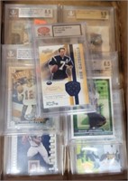 TRAY OF  GRADED NFL CARDS