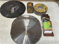 3- 14" Cut Off Discs, 3- 14” Masonary Blades ,