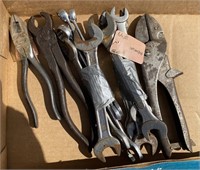 Assorted Wrenches, Pliers & more