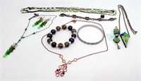 Estate Jewelry - Beaded Necklaces, .925 Pendant w