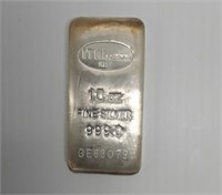 (1) 10 ozt  .999 silver bar