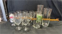 Glasses and candle holders