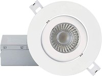 Pack of 1 - QPLUS 4 Inch Gimbal Recessed LED Pot