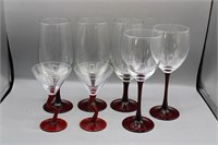 R7 Ruby Red-Stemmed Cocktail Glasses