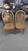 Pair of high back dining room chairs