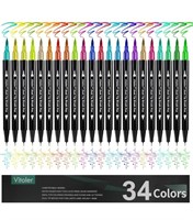 Vitoler Dual Tip Brush Markers Colored Pen,Fine