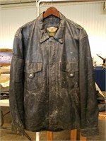 Harley Davidson Distressed Leather Jacket Medium