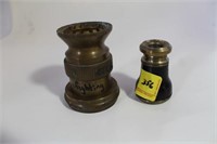 BRASS FIREFIGHTING NOZZLE & MAGNIFING GLASS