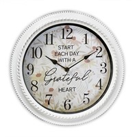 SM1175  Mainstays 12" Round Clock, Grateful Heart