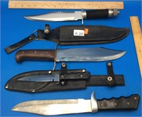 Four Hunting Knives