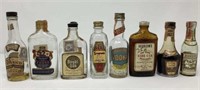 (8) 1940-41 Miniature Liquor Bottles