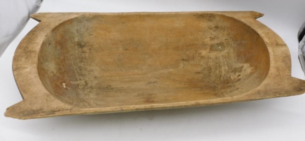 Primitive Wooden Dough Bowl.