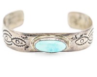 Sterling Turquoise Cuff Bracelet