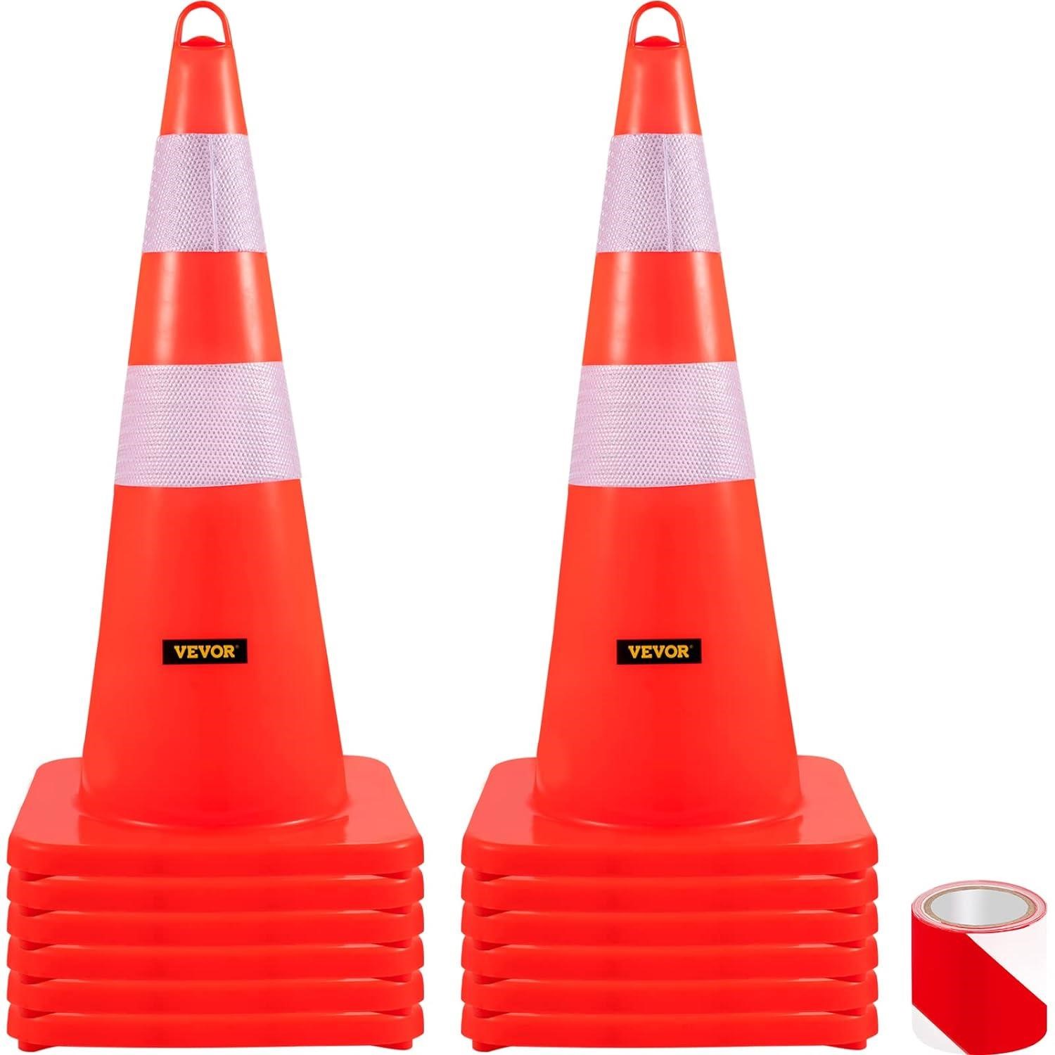 VEVOR 28 PVC Traffic Safety Cones