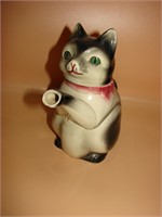 Vtg German Black & White Kitty Cat Teapot