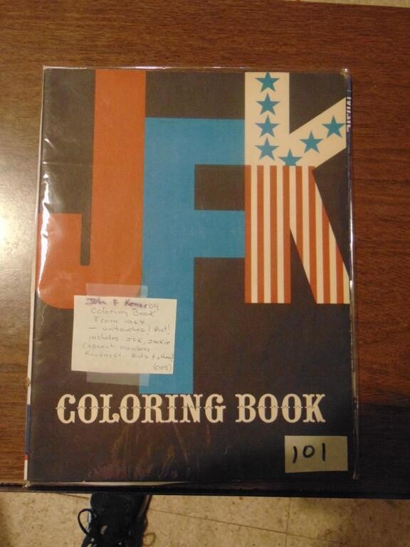 1964 JFK Coloring Book Untouched