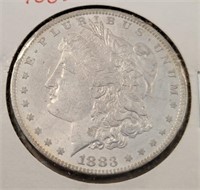 1883-O Morgan Silver Dollar, Higher Grade