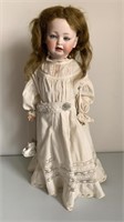 Antique jointed bisque/porcelain head doll