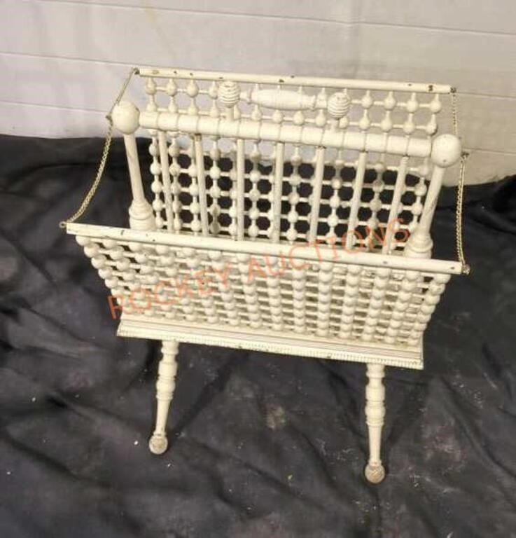 Antique Victorian style magazine rack