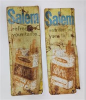 VINTAGE METAL SALEM CIGARETTES SIGNS 22 X 8