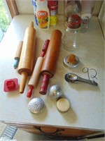 Rolling Pins, Measuring Spoons, Donut Cutter, Ect
