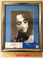 FRAMED AND AUTOGRAPHED ALICE COOPER PICTURE