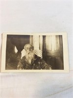 Old man photo postcard