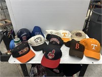 Collectable hats includes Tennessee and Chicago