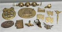 Brass Bells; Horse Tray & Metalwares Lot