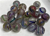 Antique German Glass Marbles Swirl