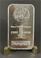 One Troy Ounce Fine .999 Silver