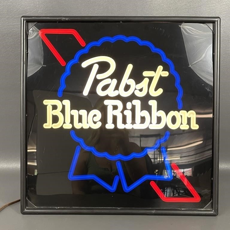 Pabst Blue Ribbon Beer Lighted Bar Sign