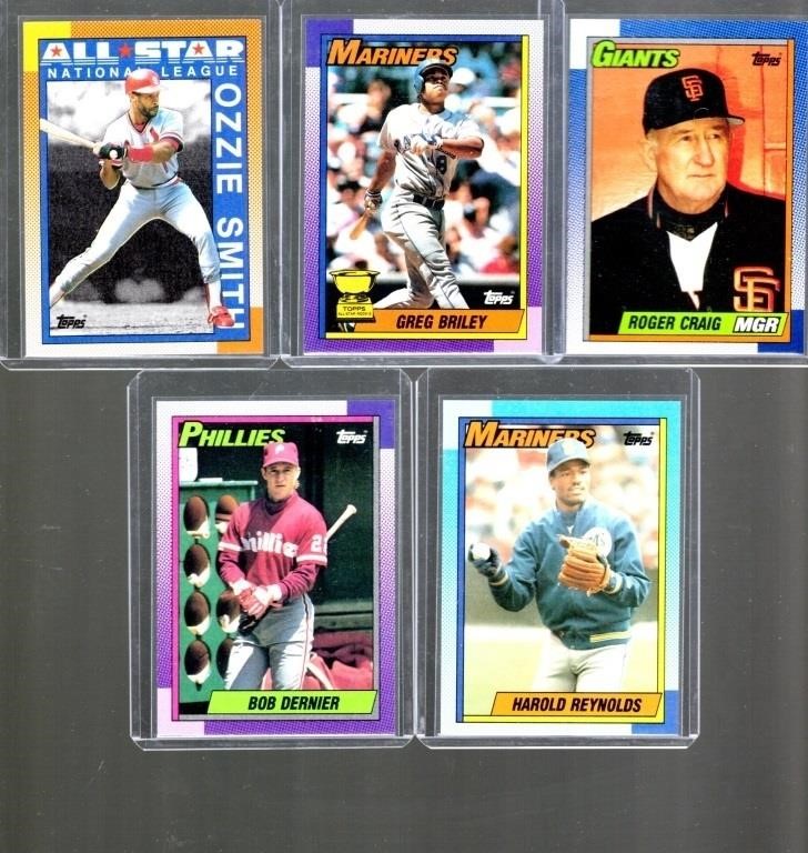 11 - 1990 Topps Baseball Cards - All-Stars & HOF