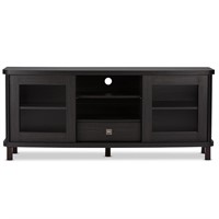 $60  60in Walda TV Cabinet, 2Dr/1Dwr - Dark Brown