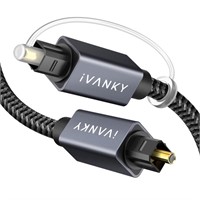 IVANKY Optical Audio Cable 10ft/3M Slim Braided Fi