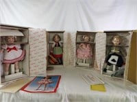 4 Danbury Mint Shirley Temple Dolls