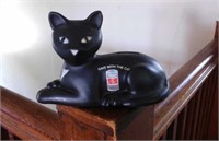 1981 Eveready plastic cat coin bank, 8.25" long