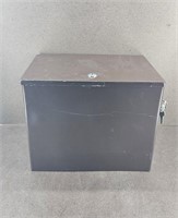 Brown Metal Lock Storage Box