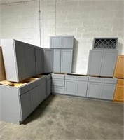 Pacific Grey Shaker 14 piece Custom Cabinet