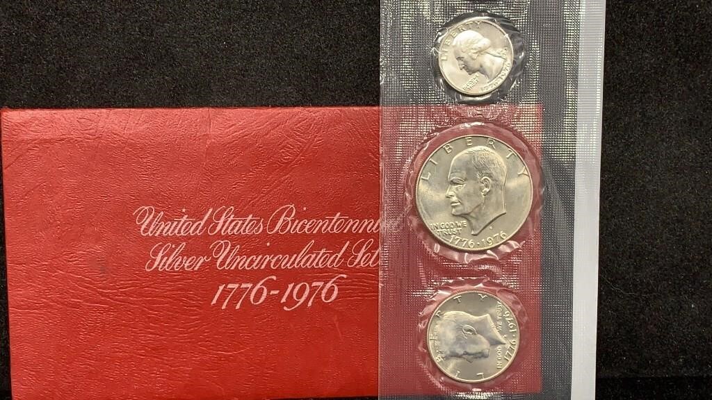 1976-S Silver UNC Bicentennial (3) Coins Set